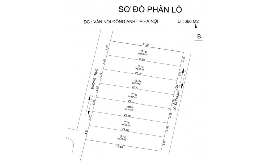 Bán 95m2  đất Vân Nội chỉ 3,x tỷ- 2 mặt thoáng - cách cầu Nhật Tân 5 phút - mặt đường trục chính ô tô tải thông.